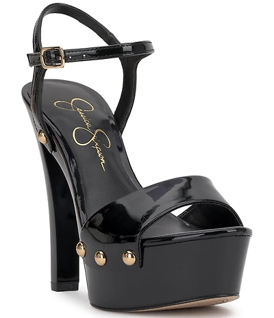 Jessica Simpson Calenta Patent Stud Platform Sandals