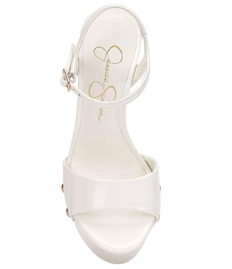 Jessica Simpson Calenta Patent Stud Platform Sandals