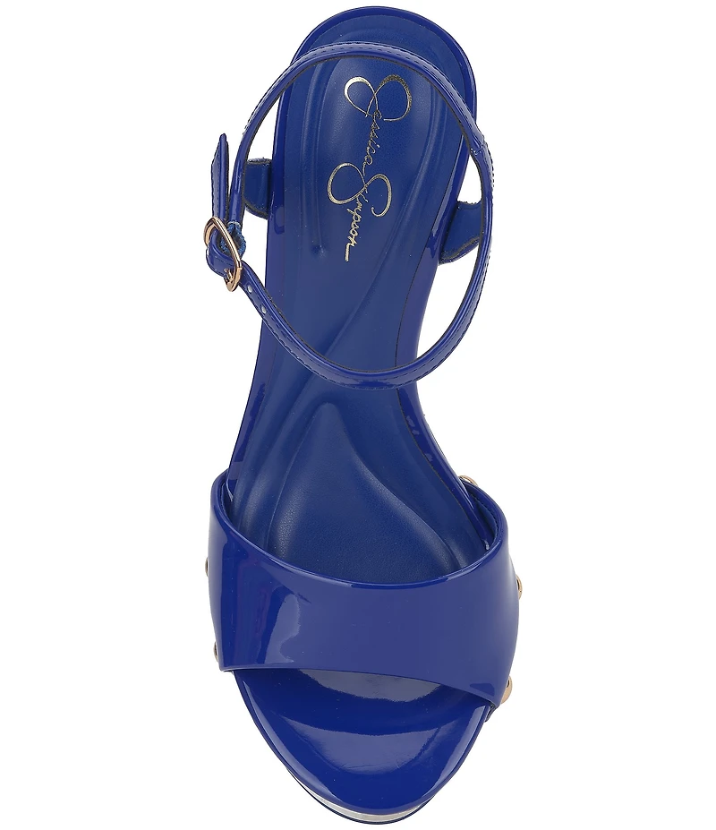 Jessica Simpson Calenta Patent Stud Platform Sandals