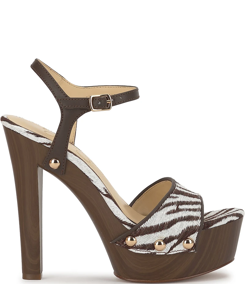 Jessica Simpson Calenta Zebra Woven Platform Sandals
