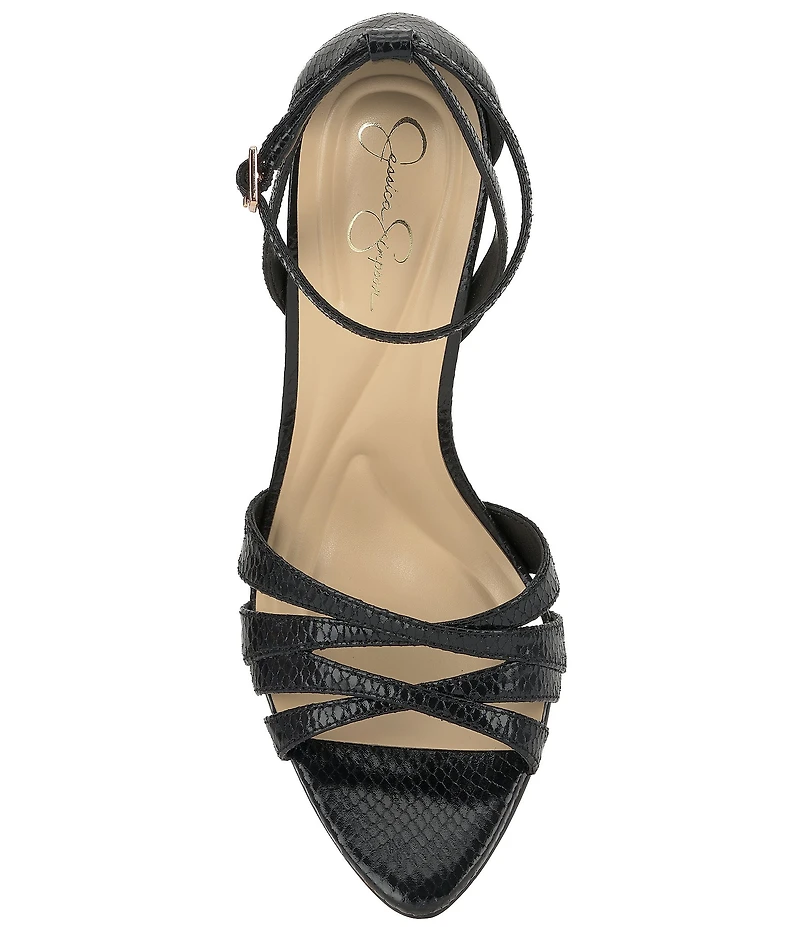 Jessica Simpson Calisa Embossed Strappy Dress Sandals
