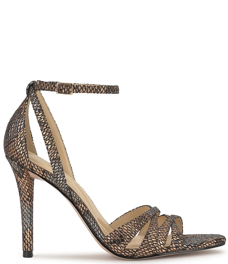 Jessica Simpson Calisa Metallic Embossed Strappy Dress Sandals