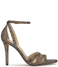 Jessica Simpson Calisa Metallic Embossed Strappy Dress Sandals