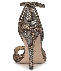 Jessica Simpson Calisa Metallic Embossed Strappy Dress Sandals