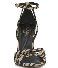 Jessica Simpson Calisa Zebra Print Strappy Dress Sandals