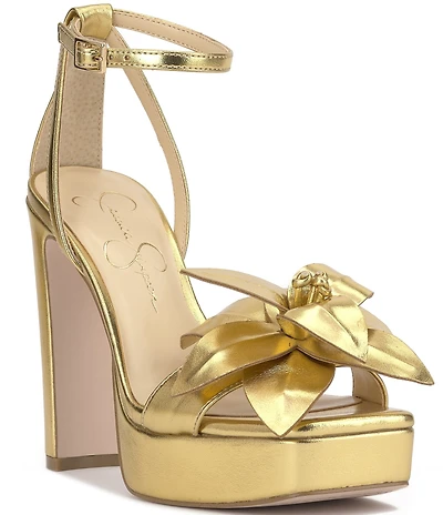 Jessica Simpson Camise Patent Flower Ornament Platform Dress Sandals