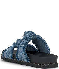 Jessica Simpson Caralyna Frayed Denim Knot Sandals