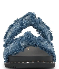 Jessica Simpson Caralyna Frayed Denim Knot Sandals