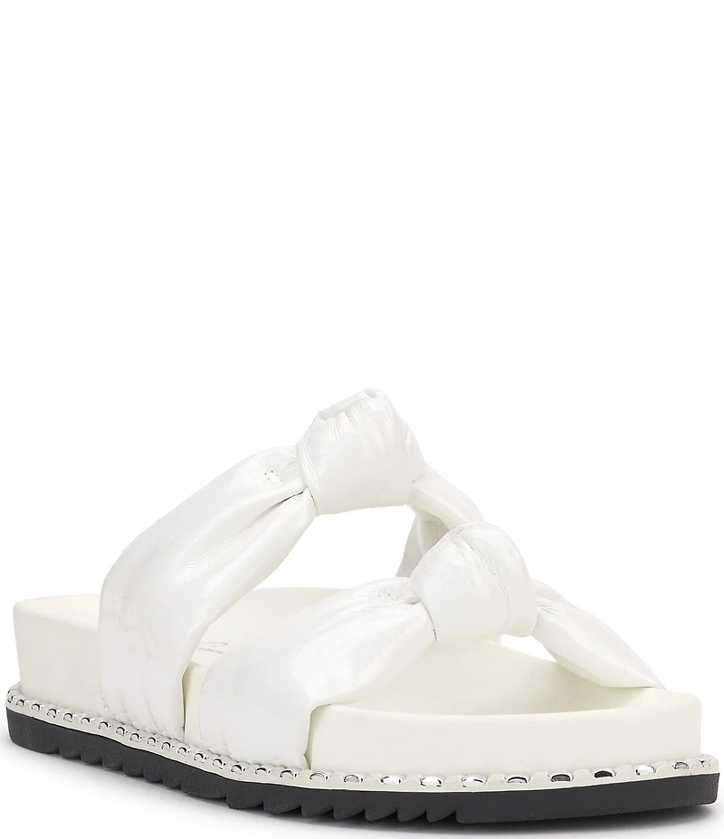 Jessica Simpson Caralyna Patent Banded Knot Slide Sandals