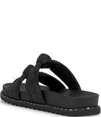Jessica Simpson Caralyna Rhinestone Banded Knot Studded Slide Sandals