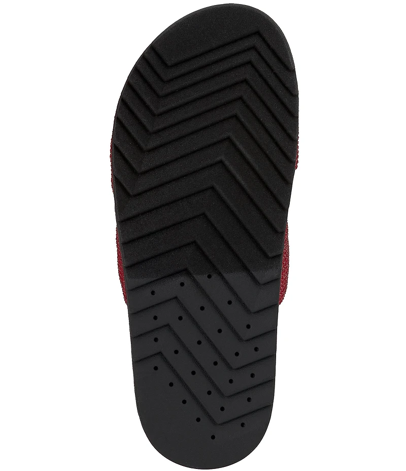 Jessica Simpson Caralyna Rhinestone Banded Knot Studded Slide Sandals