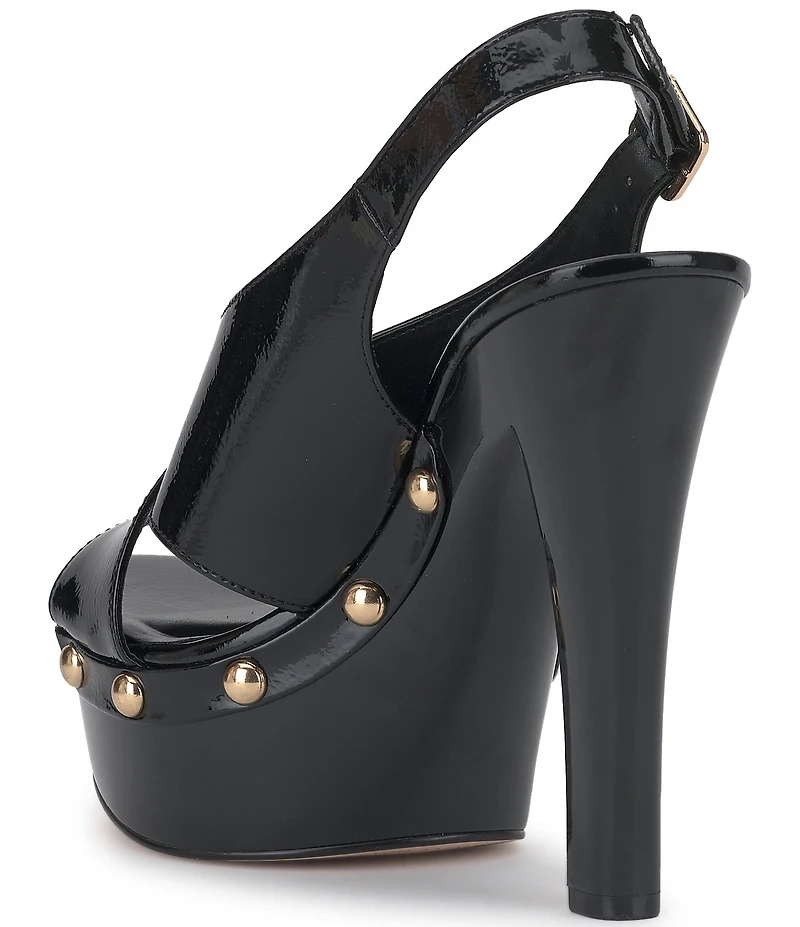 Jessica Simpson Caulira Patent Cross Strap Platform Sandals