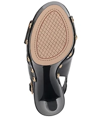 Jessica Simpson Caulira Patent Cross Strap Platform Sandals