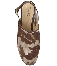 Jessica Simpson Cazea Animal Haircalf Studded Platform Clogs