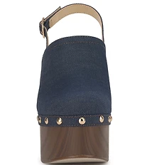 Jessica Simpson Cazea Denim Studded Platform Clogs