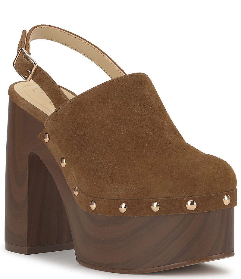 Jessica Simpson Cazea Suede Studded Platform Clogs