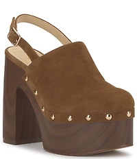 Jessica Simpson Cazea Suede Studded Platform Clogs