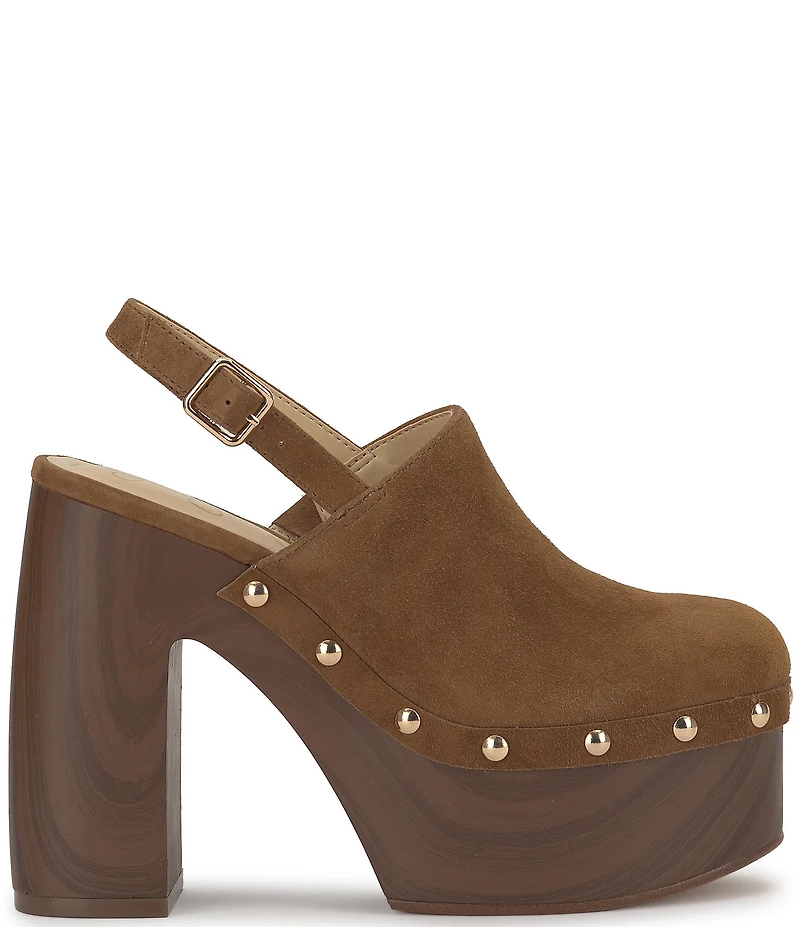 Jessica Simpson Cazea Suede Studded Platform Clogs