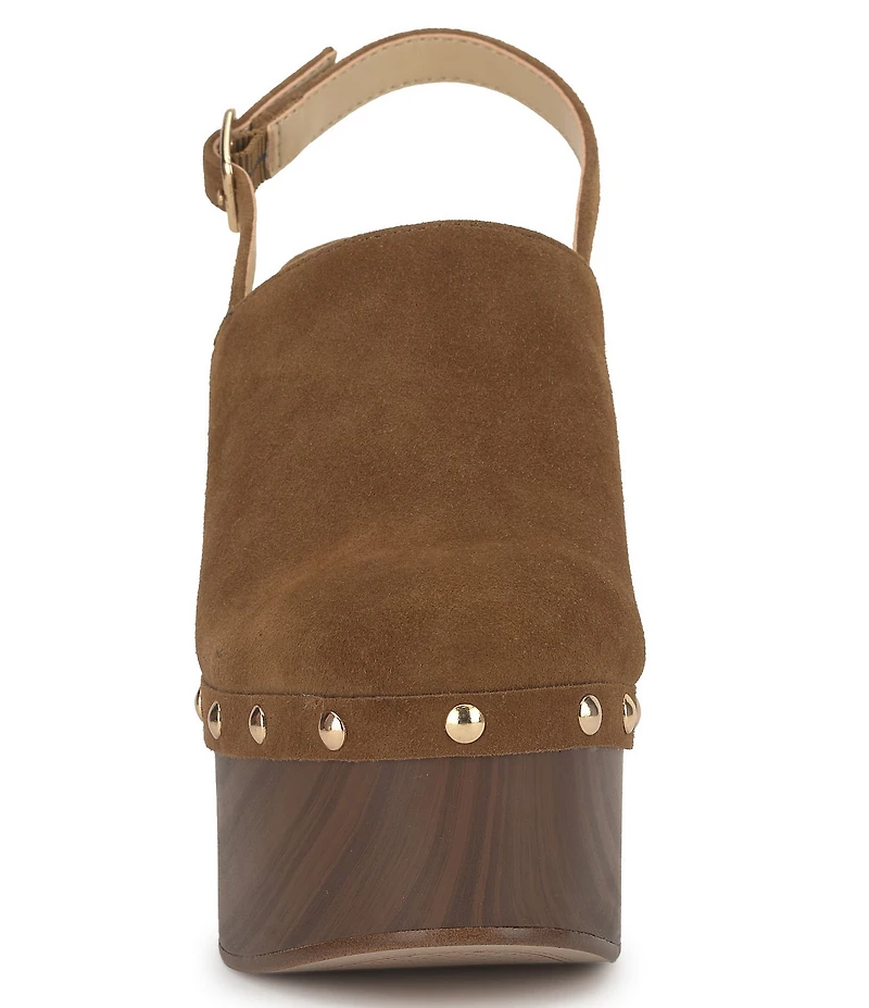 Jessica Simpson Cazea Suede Studded Platform Clogs