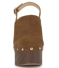 Jessica Simpson Cazea Suede Studded Platform Clogs