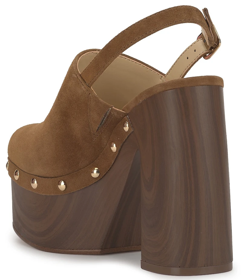 Jessica Simpson Cazea Suede Studded Platform Clogs