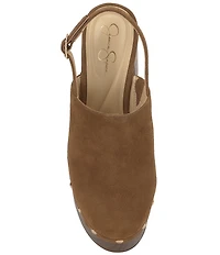 Jessica Simpson Cazea Suede Studded Platform Clogs