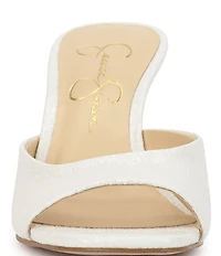 Jessica Simpson Cennet Lizard Embossed Slide Dress Sandals