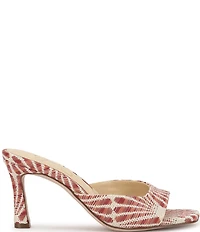 Jessica Simpson Cennet Patterned Raffia Slide Dress Sandals