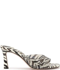Jessica Simpson Cennet Vinyl Zebra Print Slide Dress Sandals