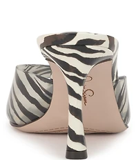 Jessica Simpson Cennet Vinyl Zebra Print Slide Dress Sandals