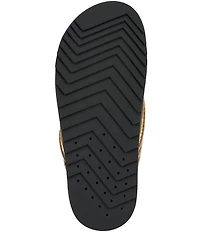 Jessica Simpson Cilleva Metallic Embossed Knotted Flat Sandals
