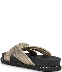 Jessica Simpson Cilleva Rhinestone Knotted Slide Sandals