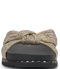 Jessica Simpson Cilleva Rhinestone Knotted Slide Sandals