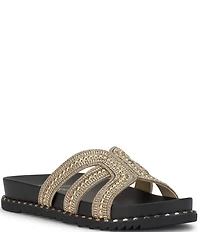 Jessica Simpson Colyve Rhinestone Studded Slide Sandals