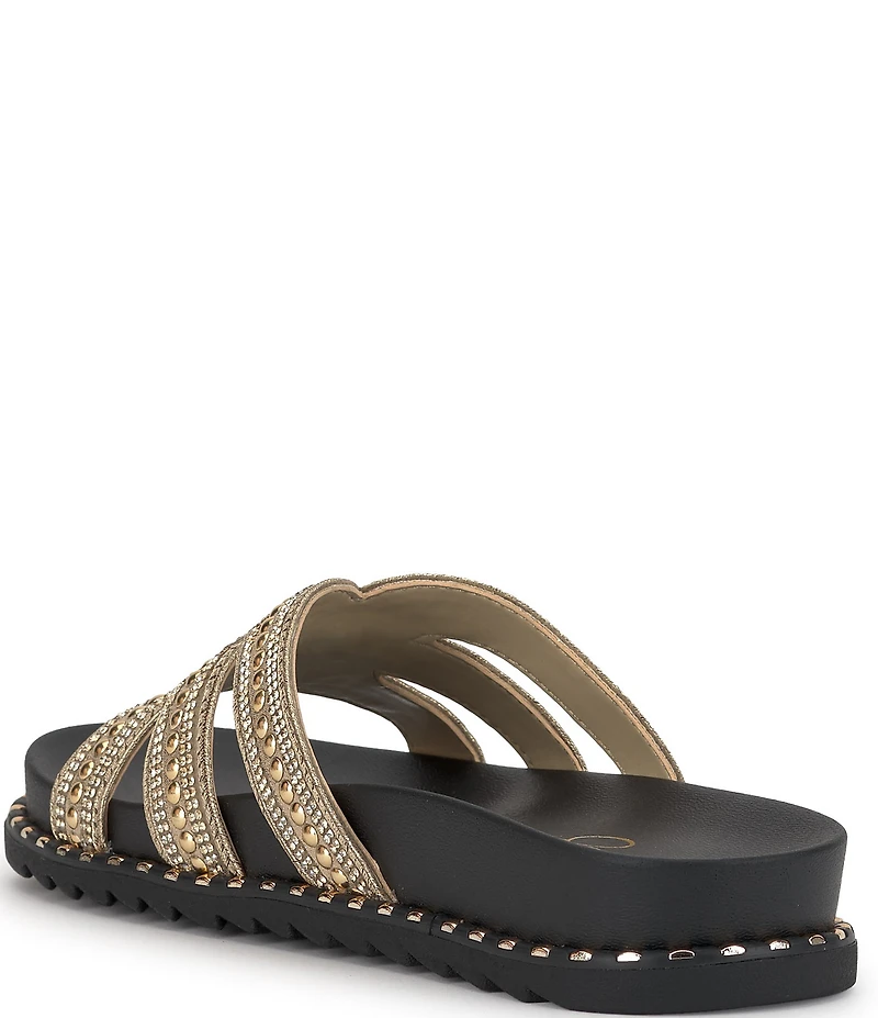 Jessica Simpson Colyve Rhinestone Studded Slide Sandals