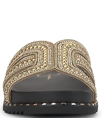 Jessica Simpson Colyve Rhinestone Studded Slide Sandals