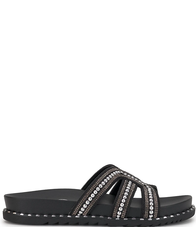 Jessica Simpson Colyve Rhinestone Studded Slide Sandals