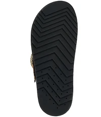 Jessica Simpson Cymmeri Tiger Print Big Buckle Hardware Thong Sandals