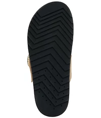 Jessica Simpson Cymmeri Raffia Big Buckle Hardware Thong Sandals