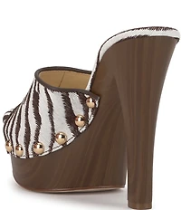 Jessica Simpson Cynlia Zebra Print Studded Platform Sandals