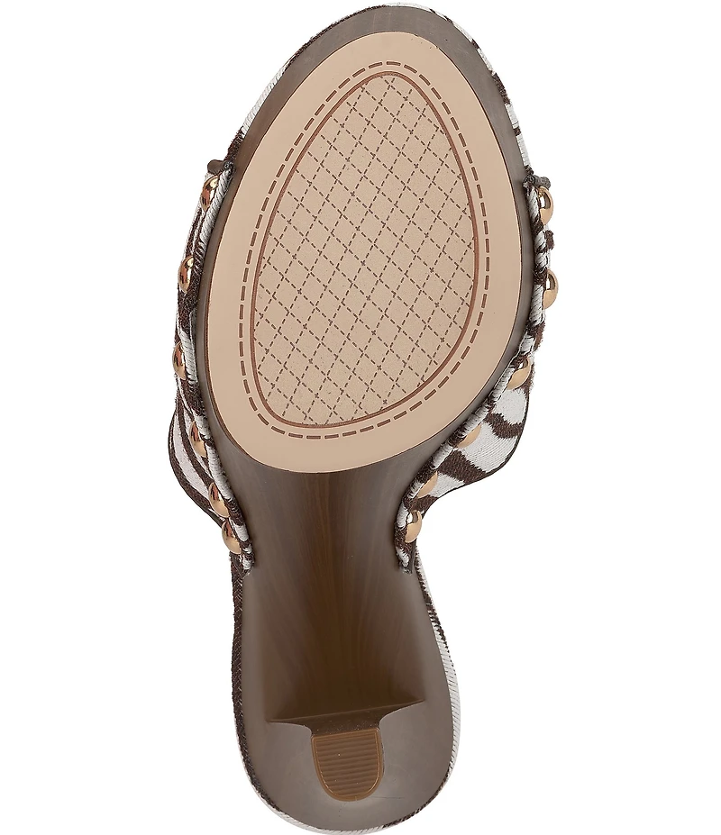 Jessica Simpson Cynlia Zebra Print Studded Platform Sandals