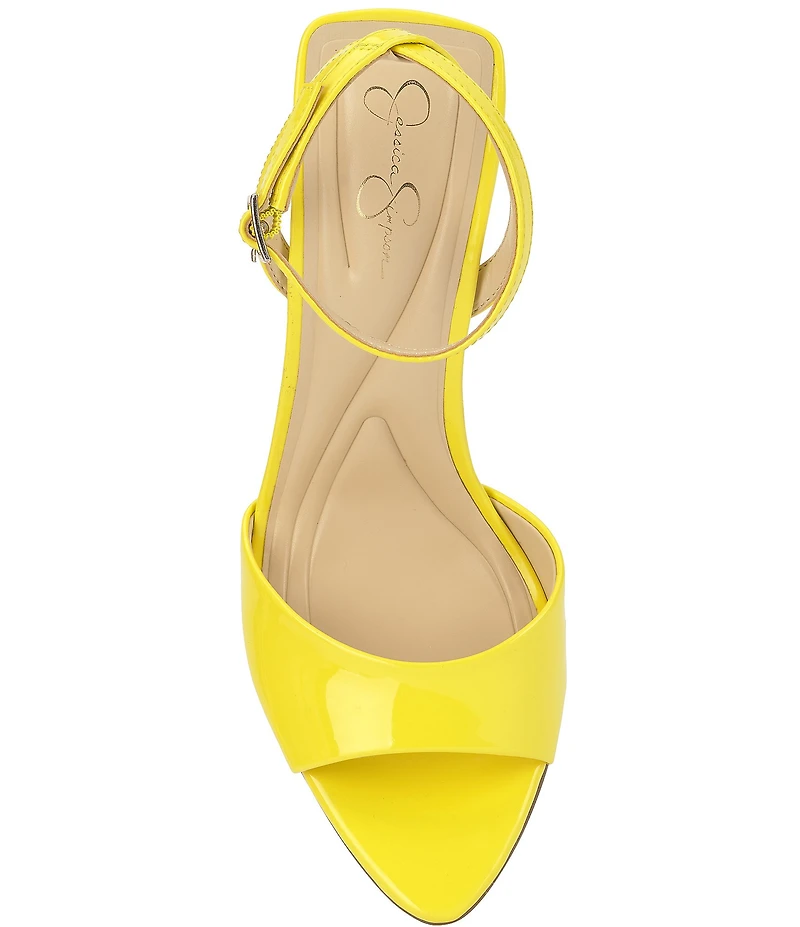 Jessica Simpson Davara Patent Ankle Wrap Dress Sandals