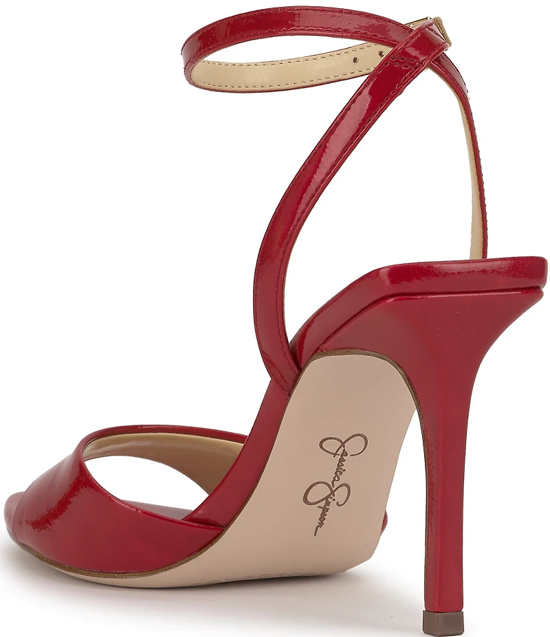 Jessica Simpson Davara Patent Ankle Wrap Dress Sandals