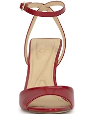 Jessica Simpson Davara Patent Ankle Wrap Dress Sandals