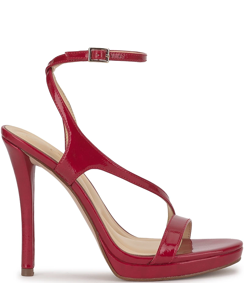 Jessica Simpson Dixia Metallic Asymmetrical Strap Dress Sandals