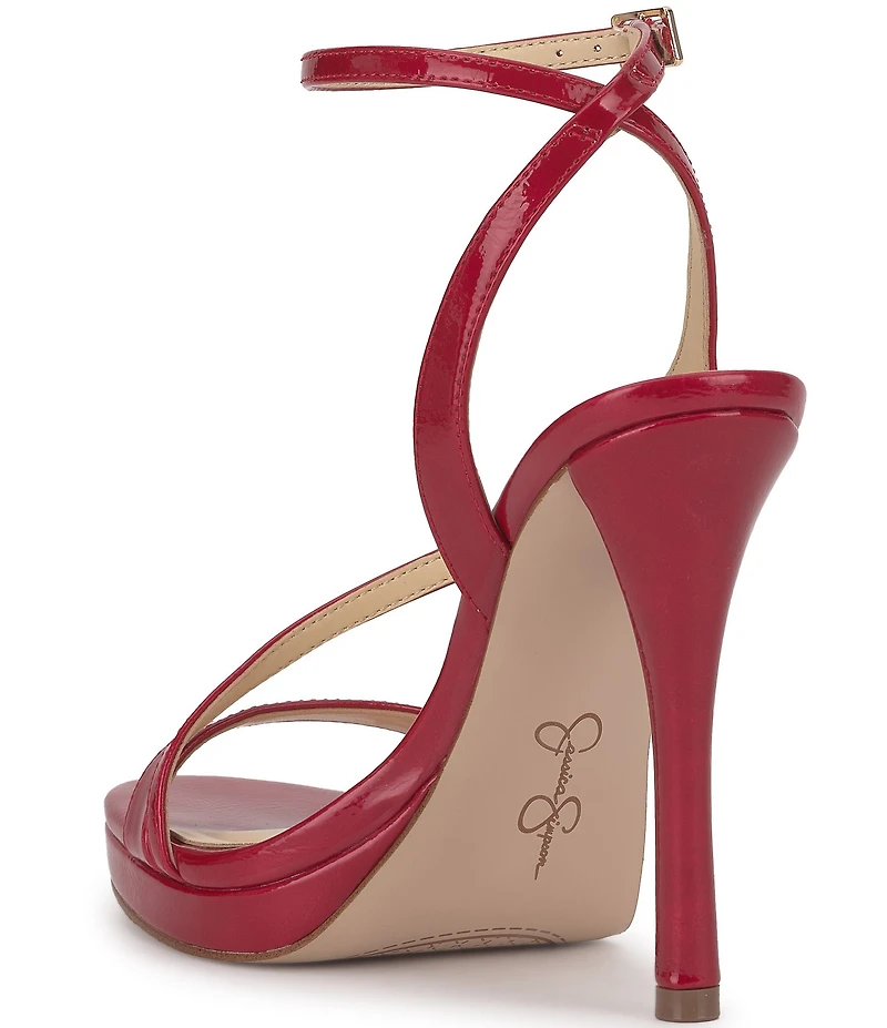 Jessica Simpson Dixia Metallic Asymmetrical Strap Dress Sandals