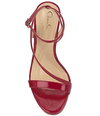 Jessica Simpson Dixia Metallic Asymmetrical Strap Dress Sandals