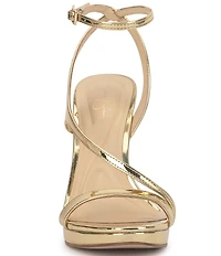 Jessica Simpson Dixia Metallic Asymmetrical Strap Dress Sandals