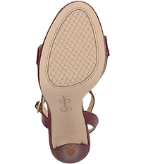 Jessica Simpson Dixia Lizard Embossed Asymmetrical Strap High Stiletto Dress Sandals