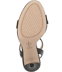 Jessica Simpson Dixia Lizard Embossed Asymmetrical Strap High Stiletto Dress Sandals